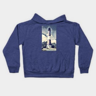 Japanese Art Style Ukiyoe Lighthouse Kids Hoodie